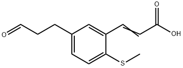 2-(Methylthio)-5-(3-oxopropyl)cinnamic acid 结构式