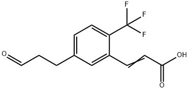 5-(3-Oxopropyl)-2-(trifluoromethyl)cinnamic acid 结构式