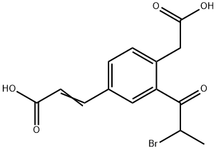 3-(2-Bromopropanoyl)-4-(carboxymethyl)cinnamic acid 结构式