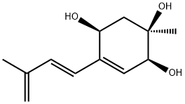 5-Cyclohexene-1,2,4-triol, 2-methyl-5-[(1E)-3-methyl-1,3-butadien-1-yl]-, (1S,2R,4S)- 结构式