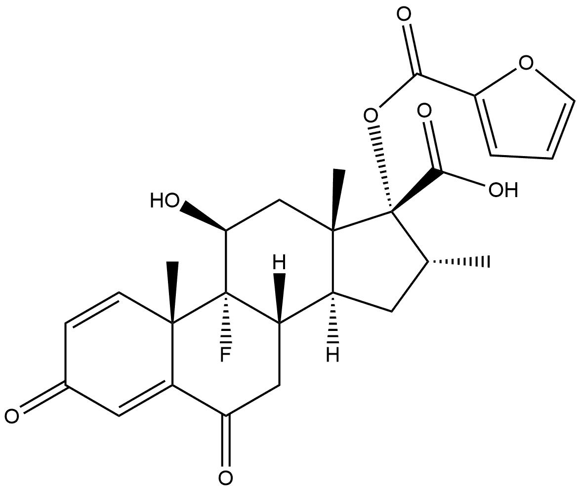 糠酸氟替卡松杂质1 结构式