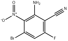 2-氨基-4-溴-6-氟-3-硝基苯腈 结构式