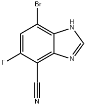 7-溴-5-氟-苯并咪唑-4-甲腈 结构式