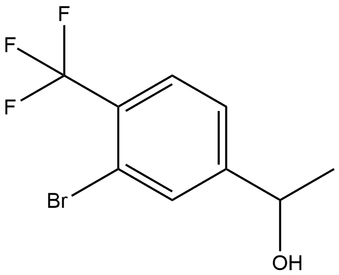 1-(3-溴-4-(三氟甲基)苯基)乙-1-醇 结构式