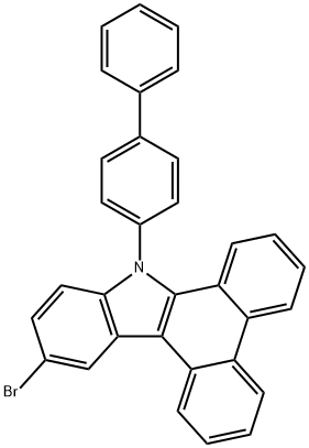 9-[1,1'-Biphenyl]-4-yl-12-bromo-9H-dibenzo[a,c]carbazole 结构式