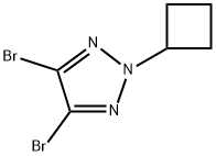 4,5-dibromo-2-cyclobutyl-2H-1,2,3-triazole 结构式