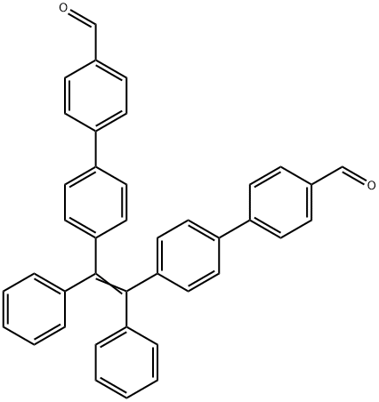 [1,1'-Biphenyl]-4-carboxaldehyde, 4'-[2-(4'-formyl[1,1'-biphenyl]-4-yl)-1,2-diphenylethenyl]- 结构式