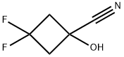 3,3-二氟-1-羟基环丁烷-1-甲腈 结构式