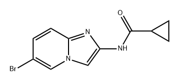 N-(6-溴代咪唑 [1,2-A]吡啶-2- 基)环丙甲酰胺 结构式