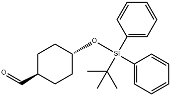 TRANS-4-[(1,1-二甲基乙基)二苯基甲硅烷基]氧基]环己烷甲醛 结构式