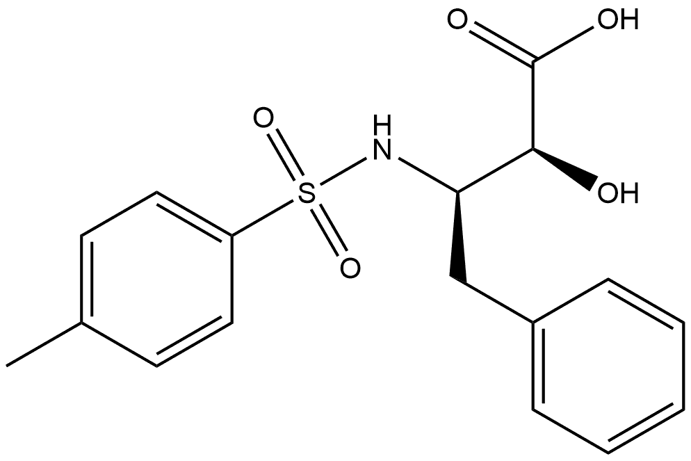 Benzenebutanoic acid, α-hydroxy-β-[[(4-methylphenyl)sulfonyl]amino]-, (αS,βR)- 结构式