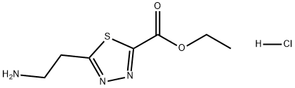 5-(2-氨基乙基)-1,3,4-噻二唑-2-羧酸乙酯盐酸盐 结构式