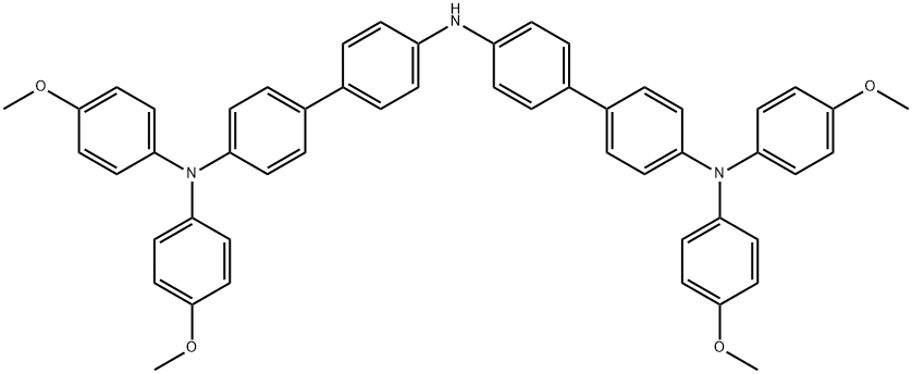 [1,1'-BIPHENYL]-4,4'-DIAMINE, N4'-[4'-[BIS(4-METHOXYPHENYL)AMINO][1,1'-BIPHENYL]-4-YL]-N4,N4-BIS(4-METHOXYPHENYL)- 结构式