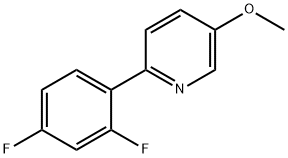 2-(2,4-二氟苯基)-5-甲氧基吡啶 结构式