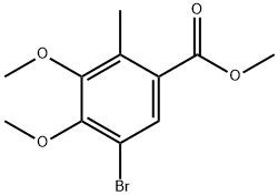 5-溴-3,4-二甲氧基-2-甲基苯甲酸甲酯 结构式