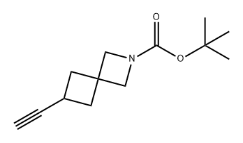 6-乙炔基-2-氮杂螺环[3.3]庚烷-2-羧酸叔丁酯 结构式