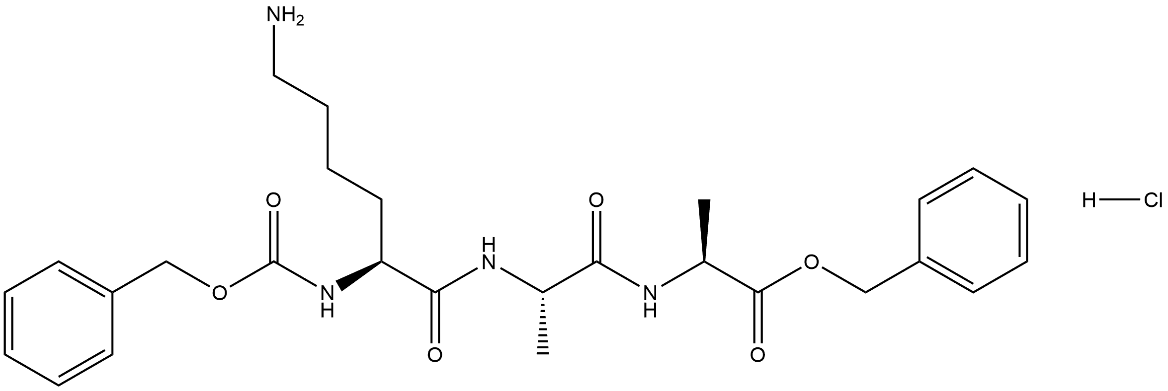 z-lys(HCL)-Ala-Ala-OBn 结构式