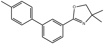 4,5-二氢-4,4-二甲基-2-(4′-甲基[1,1′-联苯基]-3-基)唑 结构式