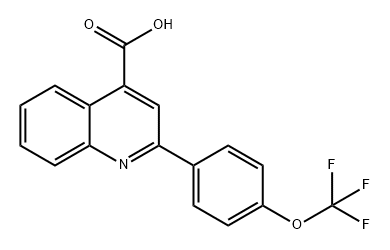 4-Quinolinecarboxylic acid, 2-[4-(trifluoromethoxy)phenyl]- 结构式