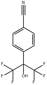 4-[2,2,2-Trifluoro-1-hydroxy-1-(trifluoromethyl)ethyl]benzonitrile 结构式