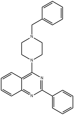 Quinazoline, 2-phenyl-4-[4-(phenylmethyl)-1-piperazinyl]- 结构式