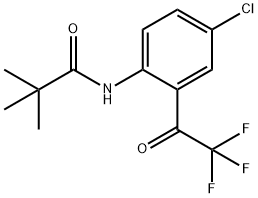 N-(4-氯-2-(2,2,2-三氟乙酰基)苯基)新戊酰胺 结构式