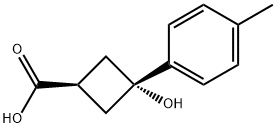 rac-(1s,3s)-3-hydroxy-3-(4-methylphenyl)cyclobutane-1-carboxylic acid 结构式