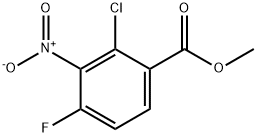 2-氯-4-氟-3-硝基苯甲酸甲酯 结构式