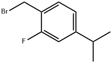 Benzene, 1-(bromomethyl)-2-fluoro-4-(1-methylethyl)- 结构式