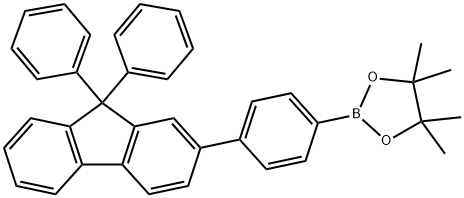 2-[4-(9,9-diphenyl-9H-fluoren-2-yl)phenyl]-4,4,5,5-tetramethyl-1,3,2-dioxaborolane 结构式