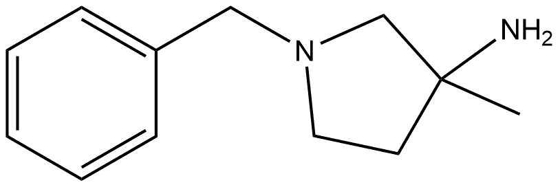 3-Pyrrolidinamine, 3-methyl-1-(phenylmethyl)-, (-)- 结构式