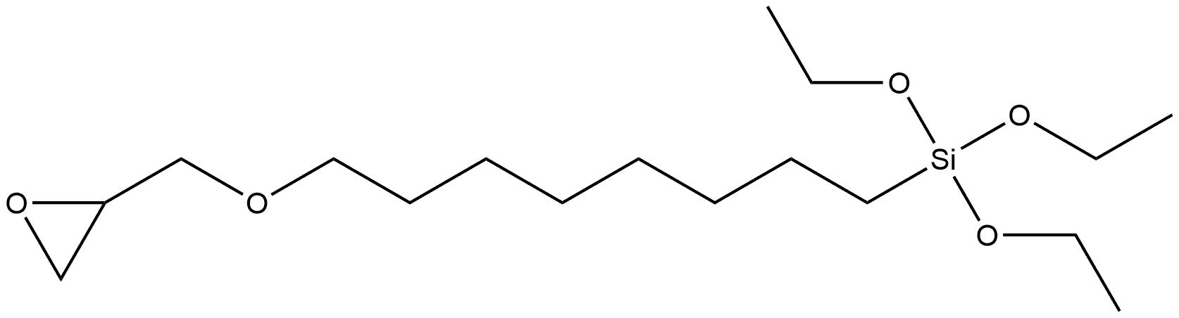 8-[(2,3)-环氧丙氧]辛基三乙氧基硅烷 结构式