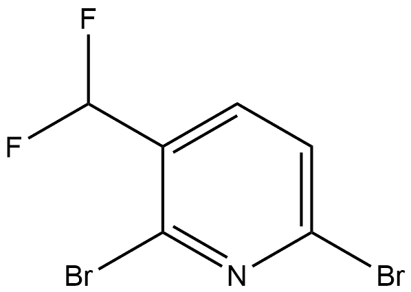 2,6-二溴-3-(二氟甲基)吡啶 结构式