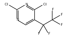 2,4-二氯-5-(全氟乙基)嘧啶 结构式