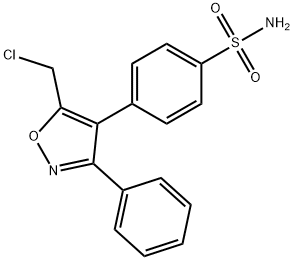 Benzenesulfonamide, 4-[5-(chloromethyl)-3-phenyl-4-isoxazolyl]- 结构式