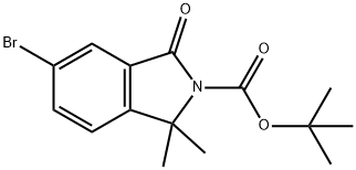 2-BOC-5-溴-1,1-二甲基-3-氧代异吲哚啉 结构式