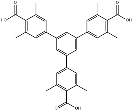 1,3,5-三(3,5-二甲基-4-羧基苯基)苯 结构式