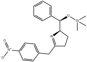 2H-Pyrrole, 3,4-dihydro-5-[(4-nitrophenyl)methyl]-2-[(R)-phenyl[(trimethylsilyl)oxy]methyl]-, (2R)- 结构式