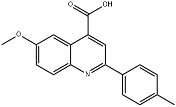 6-Methoxy-2-(p-tolyl)quinoline-4-carboxylic acid 结构式