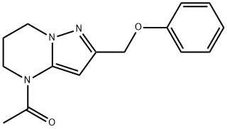 Ethanone, 1-[6,7-dihydro-2-(phenoxymethyl)pyrazolo[1,5-a]pyrimidin-4(5H)-yl]- 结构式
