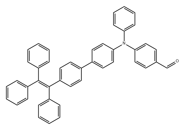 Benzaldehyde, 4-[phenyl[4'-(1,2,2-triphenylethenyl)[1,1'-biphenyl]-4-yl]amino]- 结构式