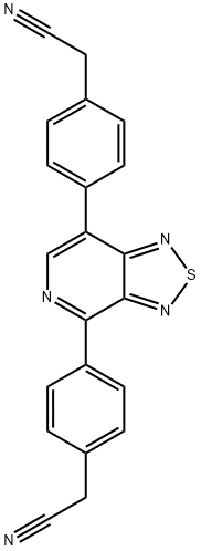 2,2-([1,2,5]THIADIAZOLO[3,4-C]PYRIDINE-4,7-DIYLBIS(4,1-PHENYLENE))DIACETONITRILE 结构式