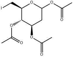 1,2,3-三-O-乙酰-2,6-二脱氧-6-碘-D-葡萄糖 结构式