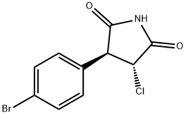 trans-3-(4-bromophenyl)-4-chloropyrrolidine-2，5-dione 结构式