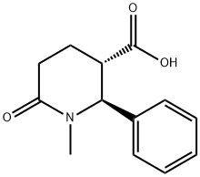 trans-1-methyl-6-oxo-2-phenylpiperidine-3-carboxylic acid 结构式