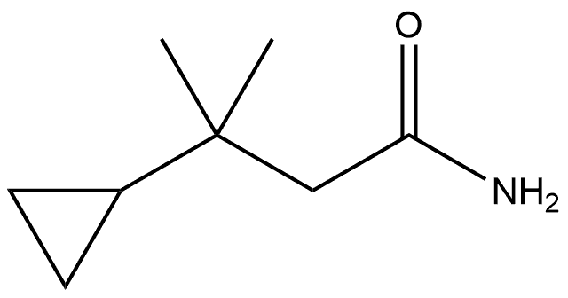 3-cyclopropyl-3-methylbutanamide 结构式