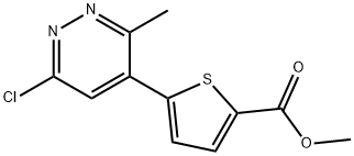 Methyl 5-(6-chloro-3-methylpyridazin-4-yl)thiophene-2-carboxylate 结构式
