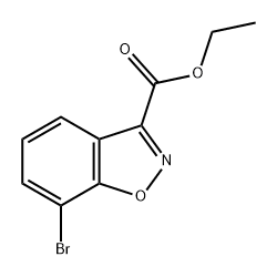 7-溴苯并[D]异恶唑-3-甲酸乙酯 结构式