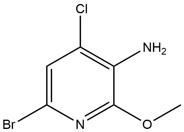 6-溴-4-氯-2-甲氧基吡啶-3-胺 结构式