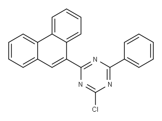 2-氯-4-(菲-9-基)-6-苯基-1,3,5-三嗪2-CHLORO-4-(PHENANTHREN-9-YL)-6-PHENYL-1,3,5-TRIAZINE 结构式